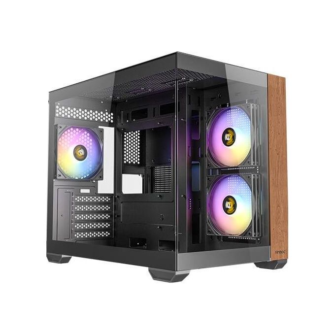 Antec CX600M Wood ARGB Midi Tower con Vetro Temperato e Finiture in Legno colore Nero