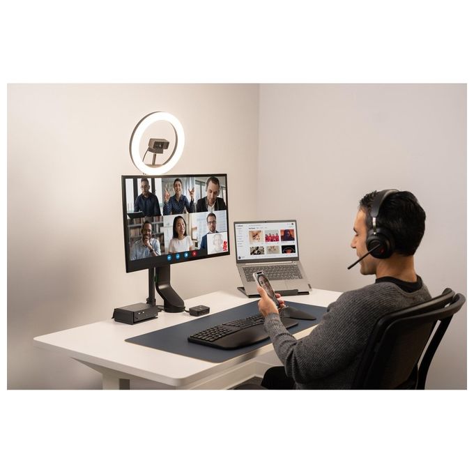 Kensington K83452WW Cuffie over-ear Bluetooth H3000 Cancellazione Rumore Attiva con AI Durata Batteria 60 h Connessione Bluetooth 5.2 colore Nero