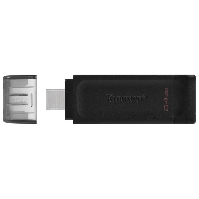 Kingston DataTraveler 70 Unita' Flash Usb 64Gb Usb TipoCc 3.2 Gen 1 Nero