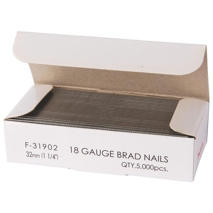 Makita F-31902 Chiodi Brad 18Ga 1.2x32mm per Chiodatrice DBN500 DBN501 FN001G 5000 Pezzi colore Argento