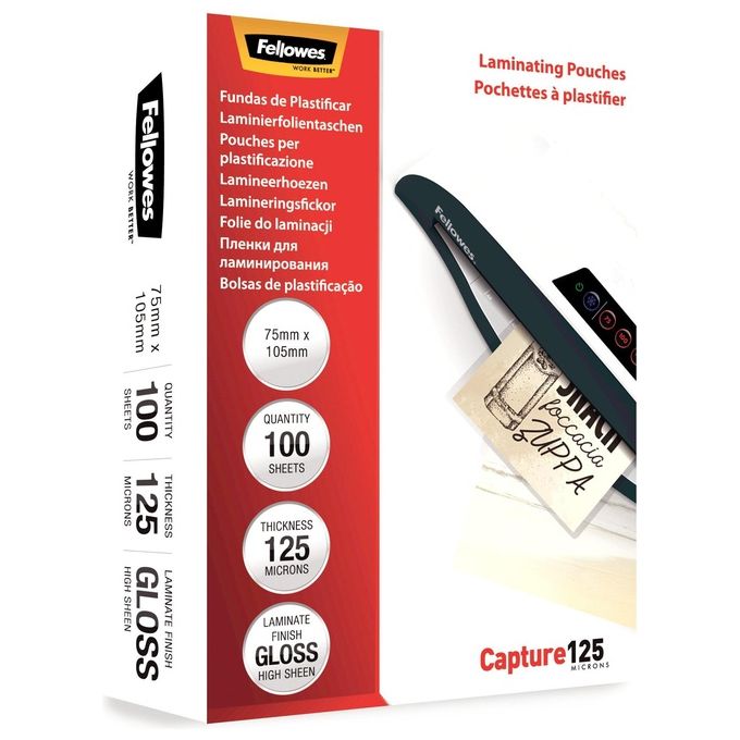 Fellowes Cf100pouch 75x105 125micron