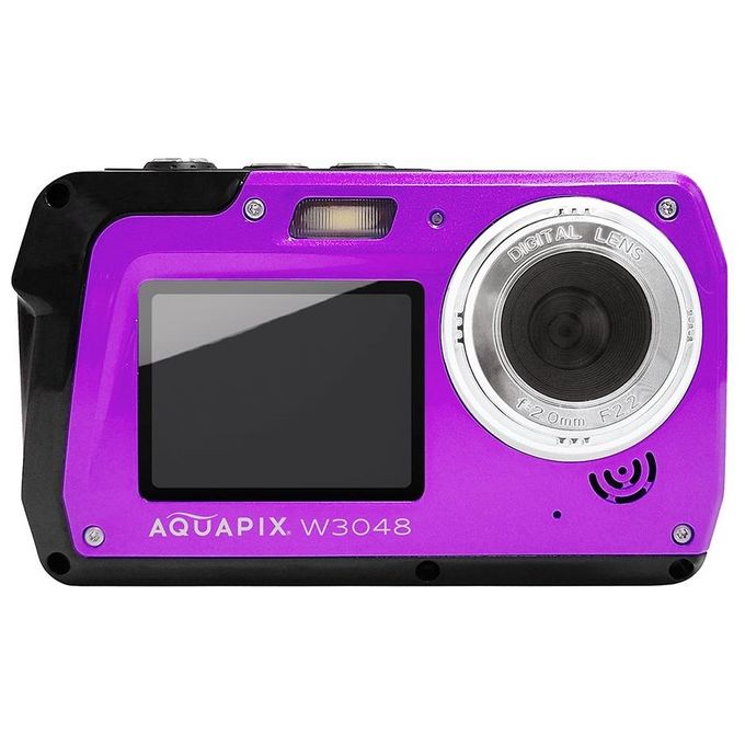 Easypix 10074 W3048 Edge Fotocamera Subacquea Doppio Schermo 48 MP Video 4K Impermeabile 3 m colore Viola