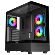 Itek ITGCASB42B SHOWBUI 42B Case Gaming Tower ATX con 3 Ventole ARGB 2 USB3 Type-C Vetro Temperato colore Nero