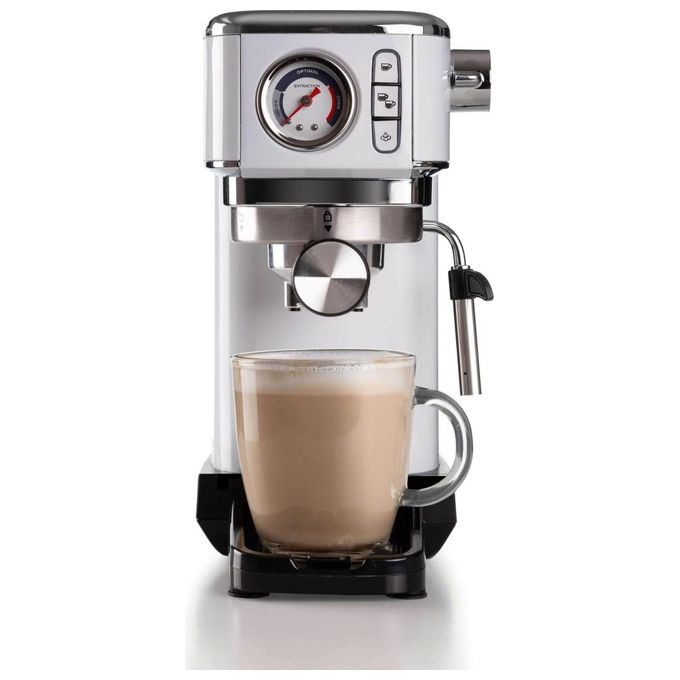 Ariete 1381 Metal Slim Macchina da caffe' Manuale 1,1 L 15 bar 1300 W Manometro Cappuccino colore Bianco