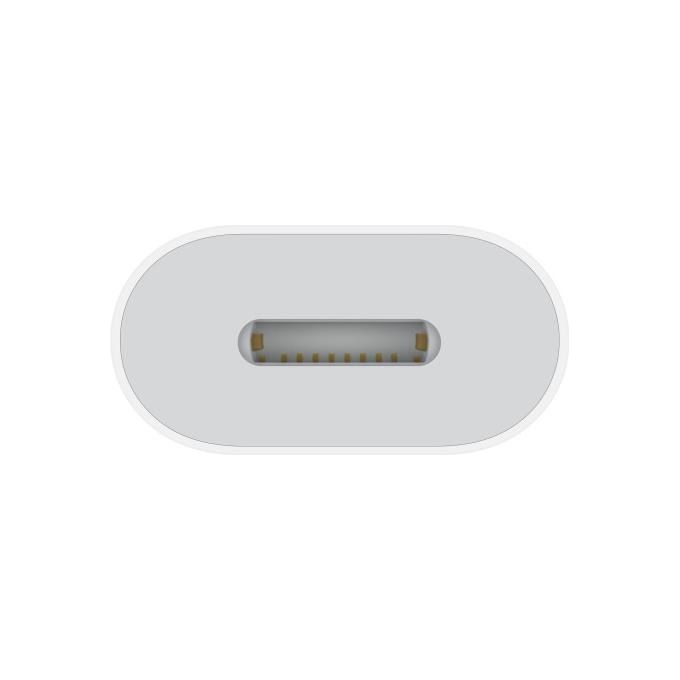Apple MUQX3ZM-A Adattatore da USB-C a Lightning Connettore USB-C Maschio e Lightning Femmina colore Bianco