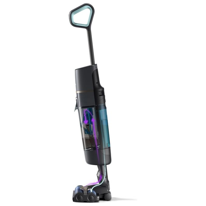 Philips XW7110-01 AquaTrio Serie 7000 Aspirapolvere Lavapavimenti Senza Filo Wet and Dry Autopulizia 180 m² 25 min colore Champagne Grigio