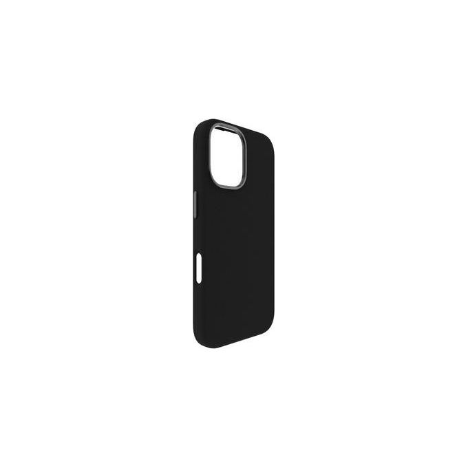 Tunit Clear Cover per iPhone 16 Soft Touch in Silicone con MagSafe Nera