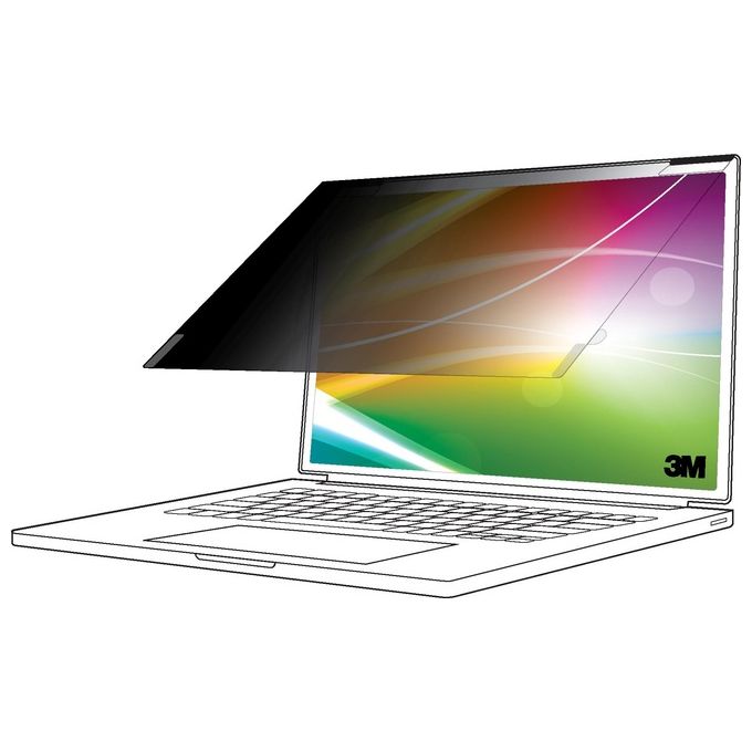 3M BPNAP004 Filtro Privacy Bright Screen per Apple MacBook Pro 16 2019 16:10 con Tecnologia Nanolouver Trasmissione Luce 85% Angolo Visione 60° Resistente ai Graffi Compatibile Touch Screen colore Nero