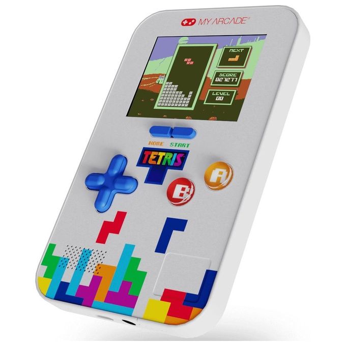 My Arcade DGUNL-7029 Tetris Go Gamer Console Portatile con Schermo 2.5 Pollici 301 Giochi Inclusi Alimentazione USB-C e Batterie AAA Colore Multicolore