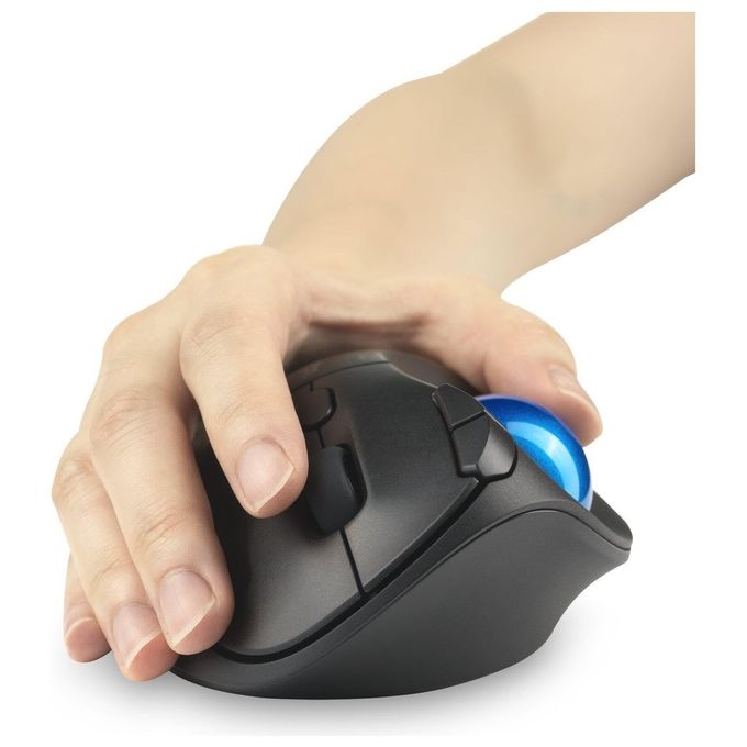 Kensington K72194WW Pro Fit Ergo TB450 Trackball Wireless Bluetooth 2,4 GHz 1600 DPI 7 Pulsanti colore Nero