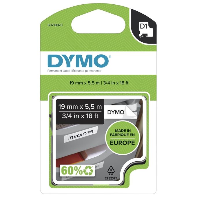 Dymo Nastro D1 19mmx5.5m Speciali