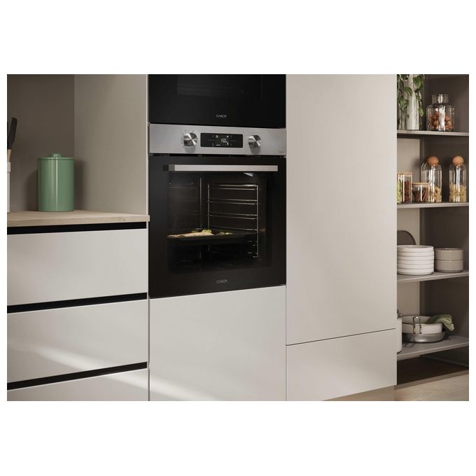 Candy CA6 N5B3EHTX Forno da incasso Elettrico Multifunzione 78 L Classe A++ Easy Steam Wi-Fi hOn 11 Programmi (60x60x60 cm) colore Nero Inox