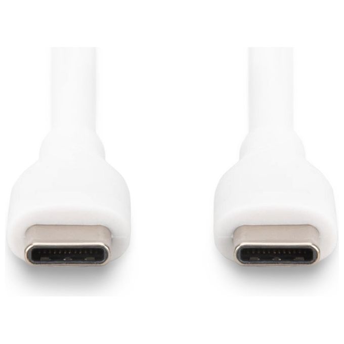 Digitus Cavo Ricarica Guaina Silicone Usb-C - Usb-C 2mt Usb 2.0 60W Bianco