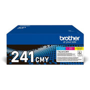 Brother TN241CMY Toner Originale Multipack 3 Pezzi 1400 Pagine per Colore colore Ciano Magenta Giallo