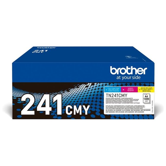 Brother TN241CMY Toner Originale Multipack 3 Pezzi 1400 Pagine per Colore colore Ciano Magenta Giallo