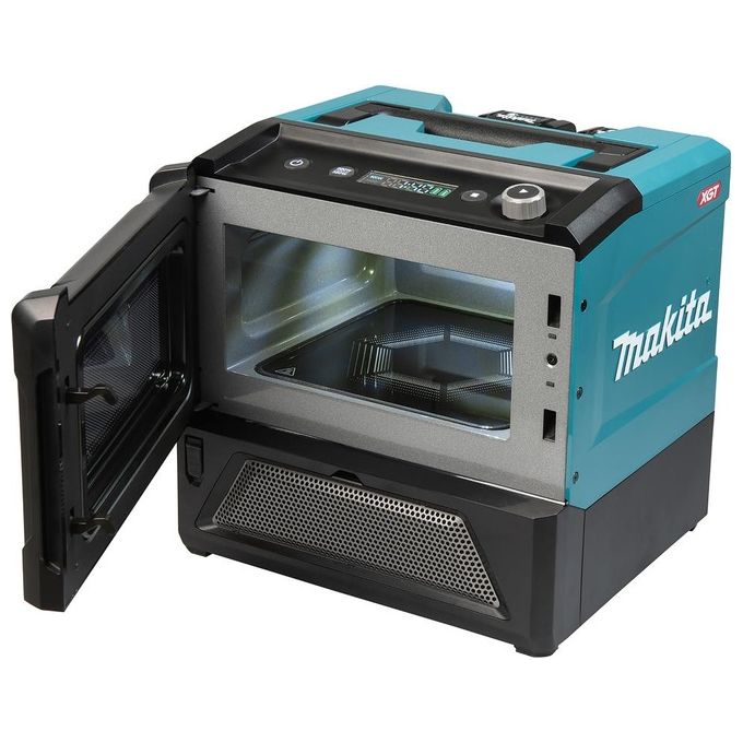 Makita MW001GZ Microonde Cordless 8 L 500 W con Display LED e Controllo Elettronico colore Nero Verde
