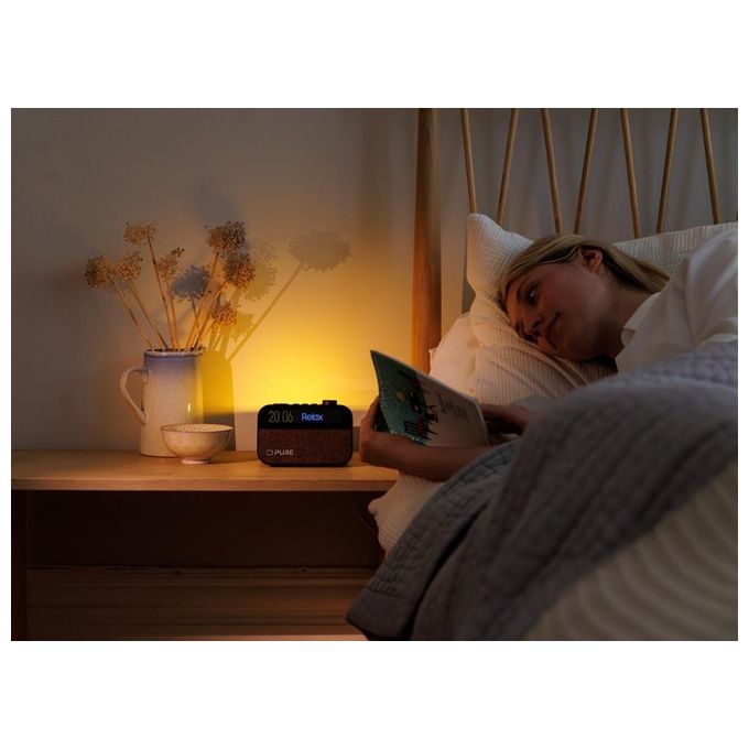 Pure 252448 Moment Radiosveglia DAB+ FM Bluetooth 5.3 Rumore Bianco Luce Alba 5W colore Nero