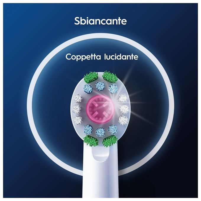Braun Oral-B Testine di Ricambio Pro 3D White 3 Testine