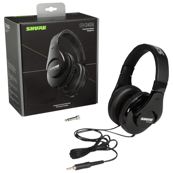 Shure SRH240A-BK-EFS Cuffie a Padiglione Circumaurali Chiuse Cablate 20 20000 Hz 38 ohm colore Nero