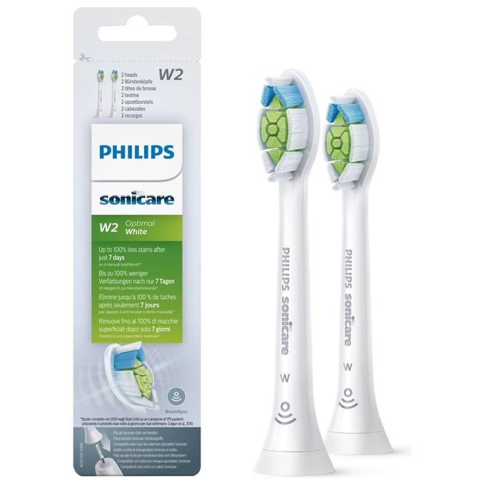 Philips HX6062-10 Sonicare W Optimal White Testine Standard di Ricambio 2 pz