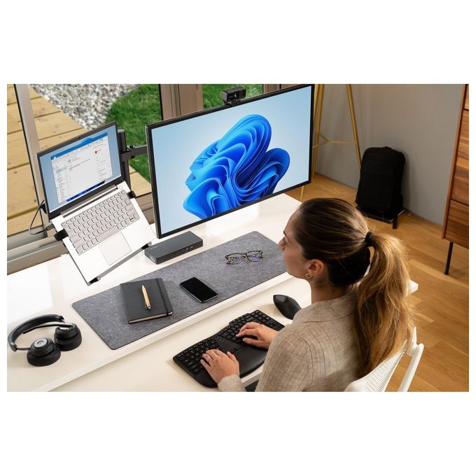 Kensington K83452WW Cuffie over-ear Bluetooth H3000 Cancellazione Rumore Attiva con AI Durata Batteria 60 h Connessione Bluetooth 5.2 colore Nero