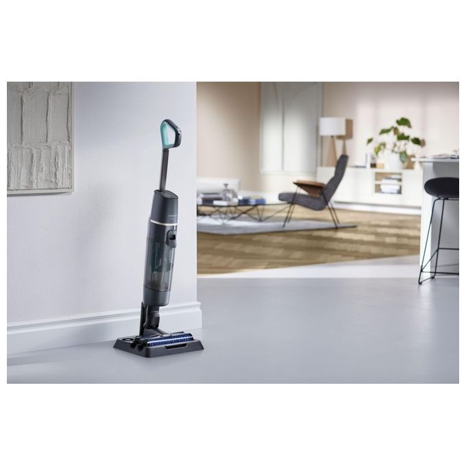 Philips XW7110-01 AquaTrio Serie 7000 Aspirapolvere Lavapavimenti Senza Filo Wet and Dry Autopulizia 180 m² 25 min colore Champagne Grigio