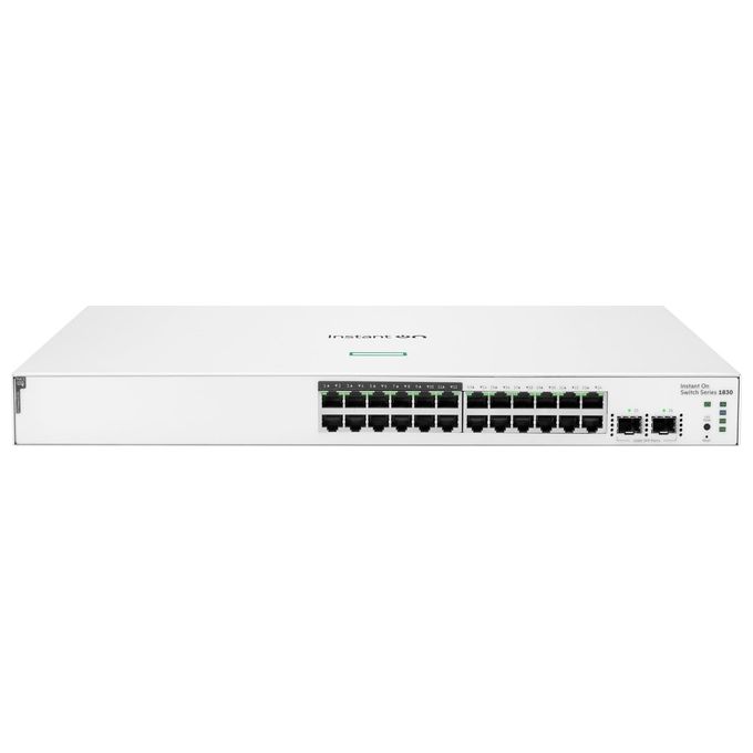 HPE JL813A Aruba Instant On 1830 Switch Gestito L2 24 Porte Gigabit PoE 195W 2 Porte SFP 1G