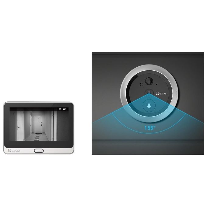 Ezviz CS-DP2C Videospioncino Smart WiFi FHD 1080p Display 4.3'' Sensore PIR Audio Bidirezionale colore Argento