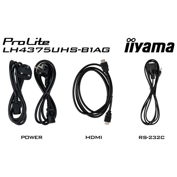 Iiyama LH4375UHS-B1AG ProLite Pannello Piatto per Segnaletica Digitale 43'' 4K Ultra HD Wi-Fi Android 11 24-7 colore Nero