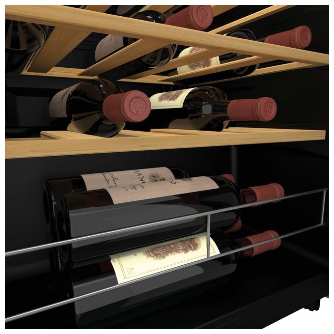 Candy CWC023 DiVino Cantinetta Vini Libera Installazione 23 Bottiglie 62 L Classe G Wi-Fi Ripiani Legno Anti UV colore Nero
