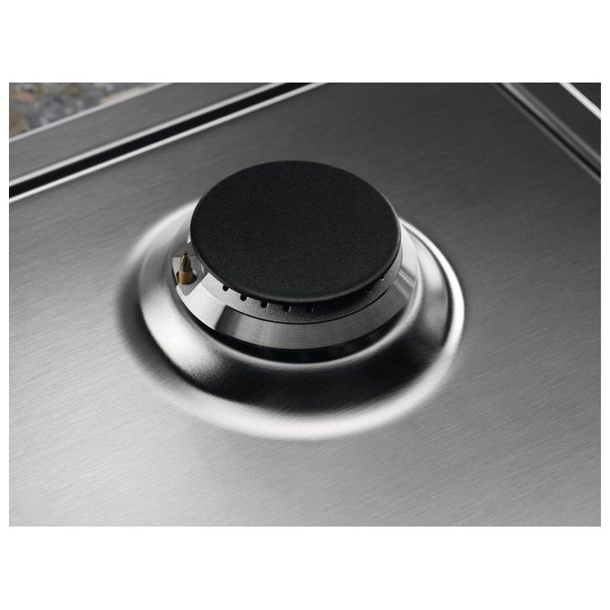 Electrolux KGS6434SX SpeedBurner Piano cottura a gas 4 Fuochi Fiamma Pura 1 bruciatore Wok multicorona 60 cm Inox Antimpronta