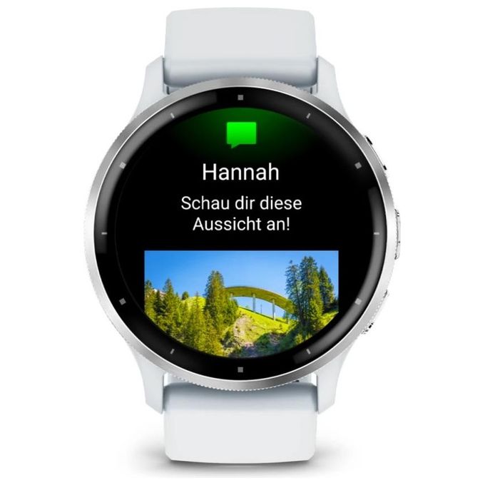 Garmin 010-02784-00 Venu 3 Smartwatch 45 mm Display AMOLED 3,56 cm (1,4'') Risoluzione 454 x 454 Pixel Touch Screen Wi-Fi GPS 8 GB Memoria Interna Batteria 14 Giorni Resistenza 5 ATM colore Argento Bianco