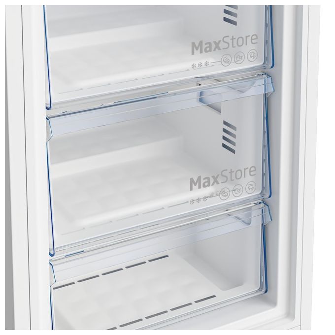 Beko B3RFNE274W Congelatore Verticale 220 L 151,5 cm Classe E 38 dB Total No Frost 5 Cassetti colore Bianco