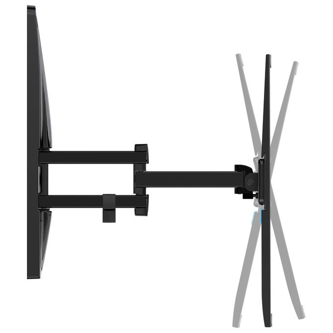 Meliconi 480879 Extra XDR200400 CG Staffa TV Parete Doppio Braccio 32'' 65'' VESA 200 300 400 Portata 30 Kg colore Nero