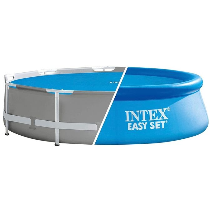 Intex 28013E Telo di Copertura Solare per Piscina Rotonda 448 cm compatibile 457 cm Polietilene 160 µm colore Blu