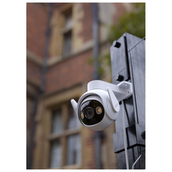 Imou IPC-GS7EP-3M0WE-IMOU Cruiser 2 Telecamera IP PTZ da Esterno 2K 3MP Wi-Fi 6 Visione Notturna Full Color IP66 colore Bianco