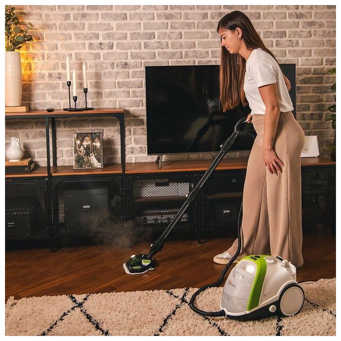 Polti PTEU0317 Vaporetto Smart 110 Eco Pulitore a Vapore Cilindrico 1500W 4 bar Autorefill 110 g-min colore Nero Verde Bianco