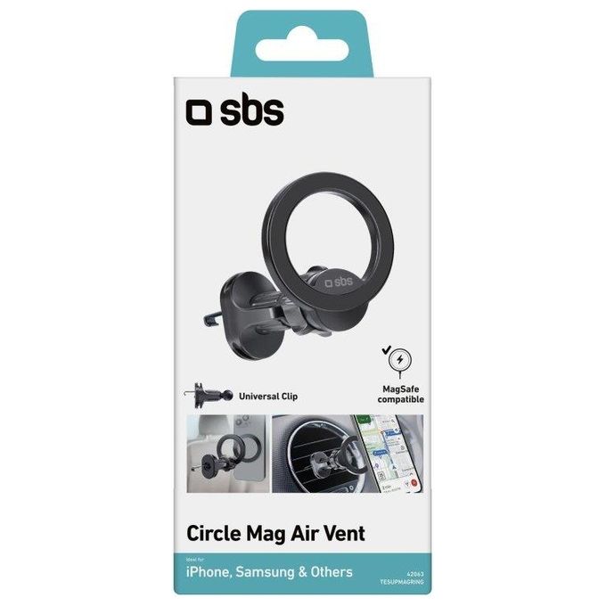 Sbs Supporto da Auto per Smartphone Magsafe Circle MAg Air Vent