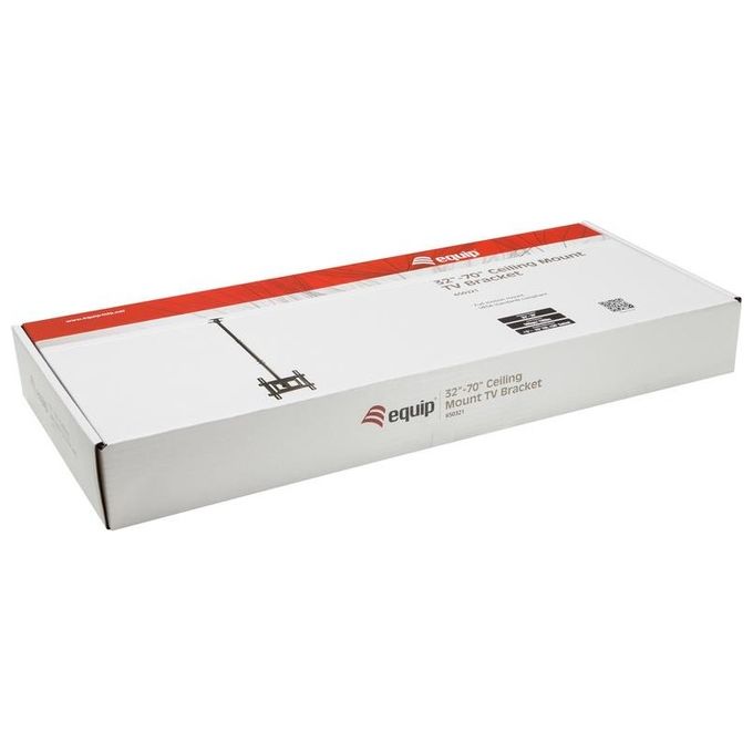Equip 650321 Staffa TV da 32'' a 70'' per Montaggio a Soffitto Inclinazione 5 - 25° Rotazione ±30° VESA 100x100 - 400x400 mm colore Nero