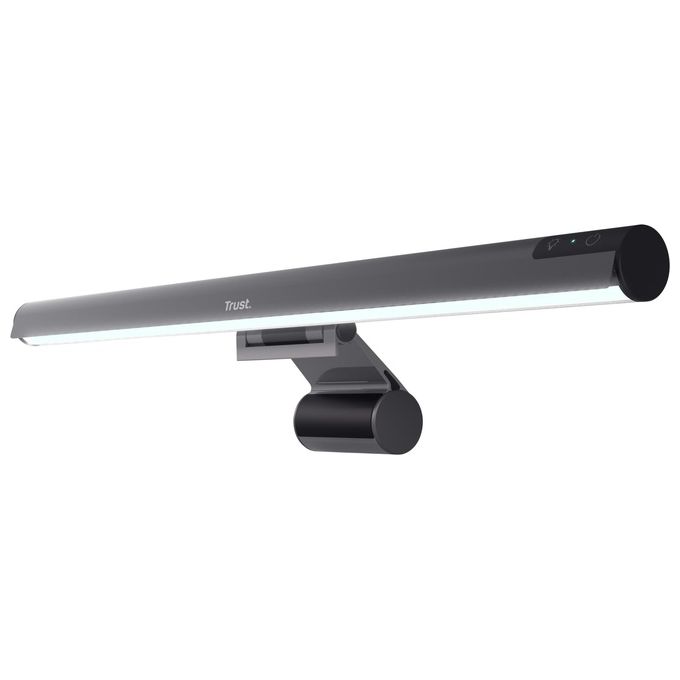 Trust 25483 Shyne Barra Luminosa per Monitor con Comandi Touch Regolazione Luminosita' e Temperatura Colore 3 Livelli Alluminio colore Nero
