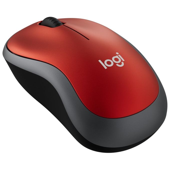 Logitech Mouse Wireless Mouse M185 rosso