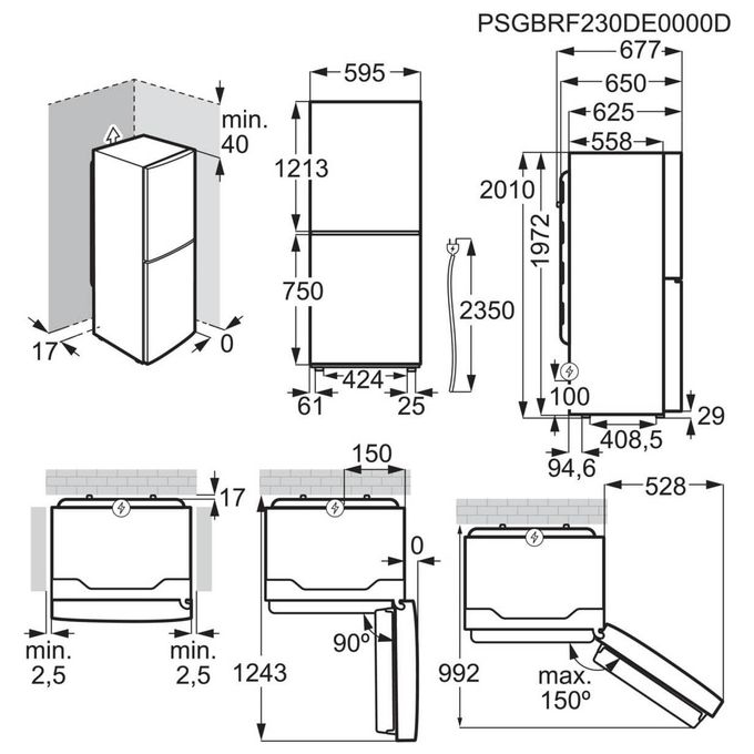 Electrolux LNT6ME36U Serie 600 Frigorifero Combinato 366 L 201 cm Classe E 38 dB Total No Frost colore Inox