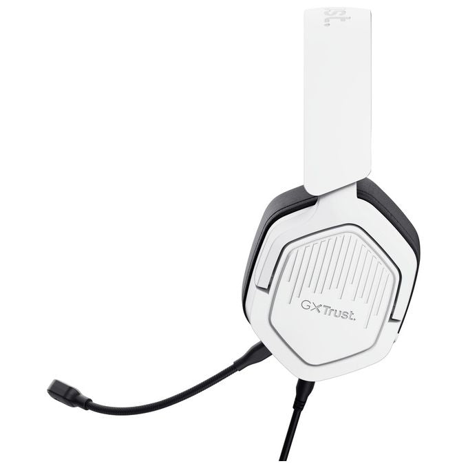 Trust cuffie gaming gxt492w carus bianche over ear multipiattaforma microfono removibile