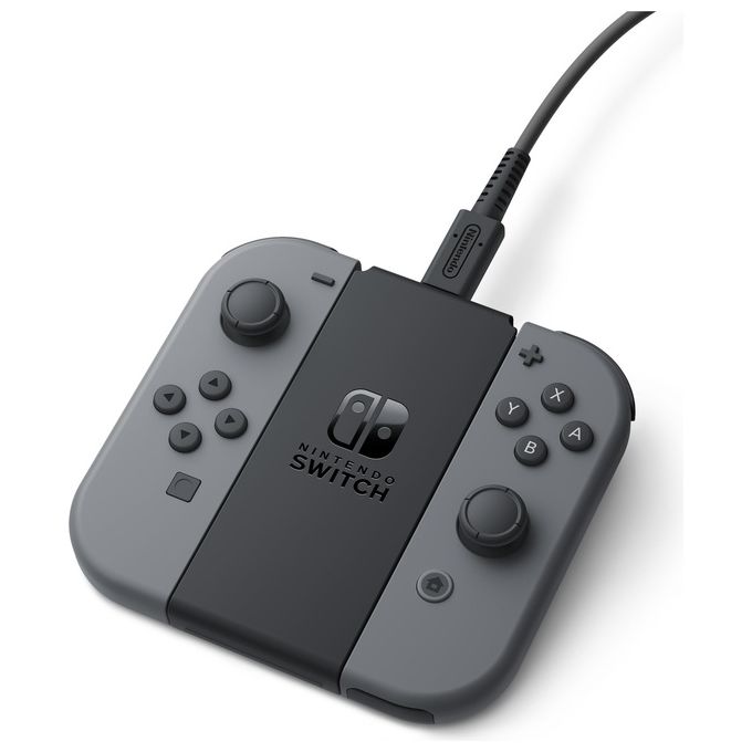 Nintendo JOY‐CON CHARGING STAND (TWO‐WAY) Stand Ricarica Duo Joy-Con per Nintendo Switch Compatibile con Controller NES Ricarica 2 Dispositivi Cavo USB-C Incluso colore Nero