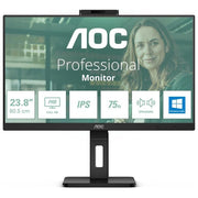 AOC 24P3CW Monitor PC 23.8'' IPS Full HD 1920x1080 100Hz USB-C 65W Webcam 5MP Hub USB LAN colore Nero