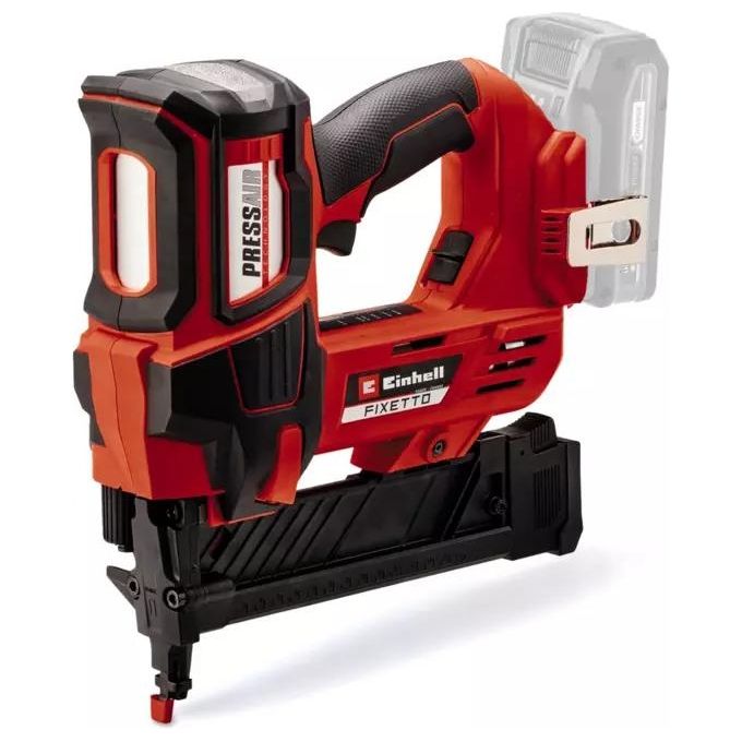 Einhell 4257785 FIXETTO 18-38 S Pinzatrice a Batteria 18 V Power X-Change 60 colpi-min LED integrato Softgrip Ergonomico colore Nero Rosso