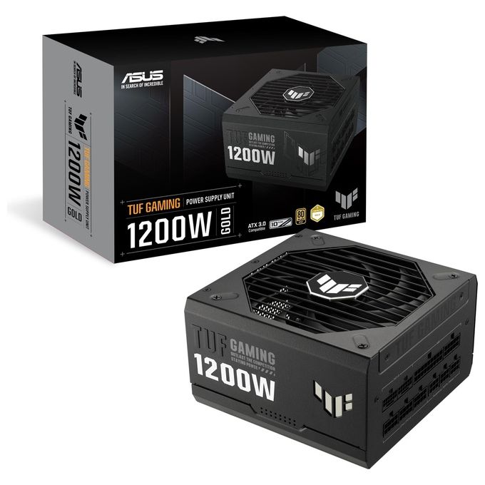 ASUS 90YE00S0-B0NA00 TUF Gaming Alimentatore 1200W 80+ Gold Modulare Componenti Militari Ventola Axial-tech colore Nero
