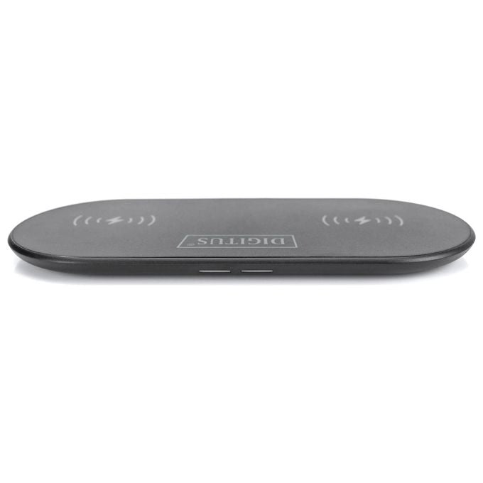 Digitus DA-10082 Pad di Ricarica Wireless Duo 2 Dispositivi 15W Qi Ricarica Rapida USB-C colore Nero