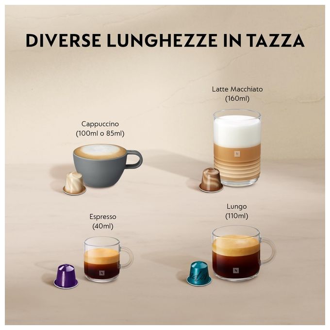 De'Longhi EN510.B Lattissima One Macchina da caffe' Automatica Capsule 1 L 19 bar 1450 W One-Touch colore Nero