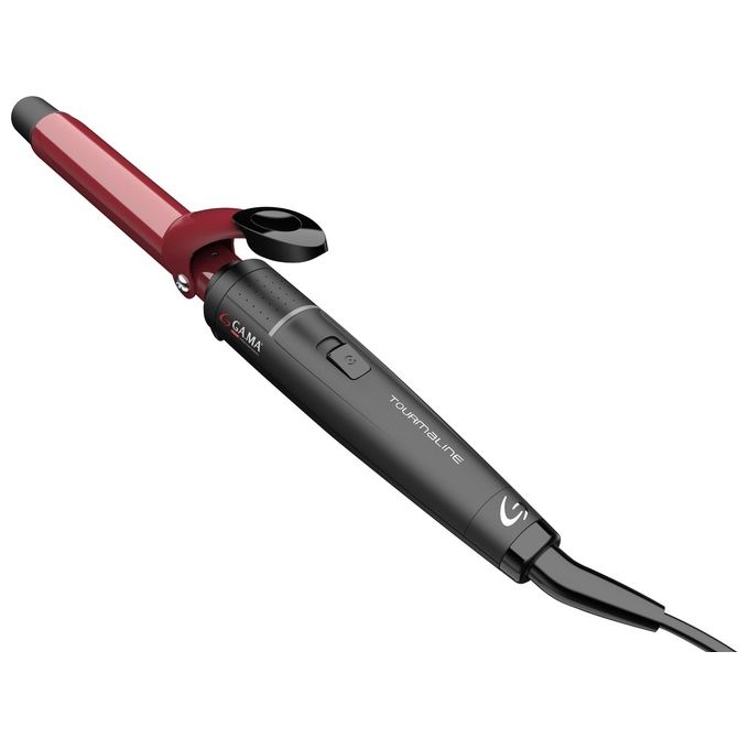 Ga.ma GC0201 Ferro arricciacapelli Tormalina 19mm 220°C Ionico Punta Fredda colore Nero Ciliegia